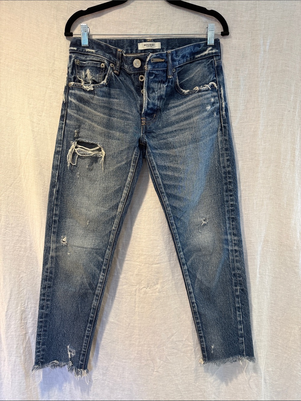 Moussy Vintage Adel cropped straight jeans size 26